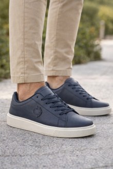 Ανδρικά sneakers με κορδόνια – Μπλέ