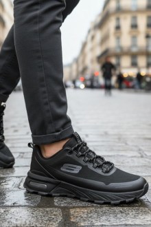 Ανδρικά Aerosola Sneakers με Ανατομικό πάτο - Μαύρο