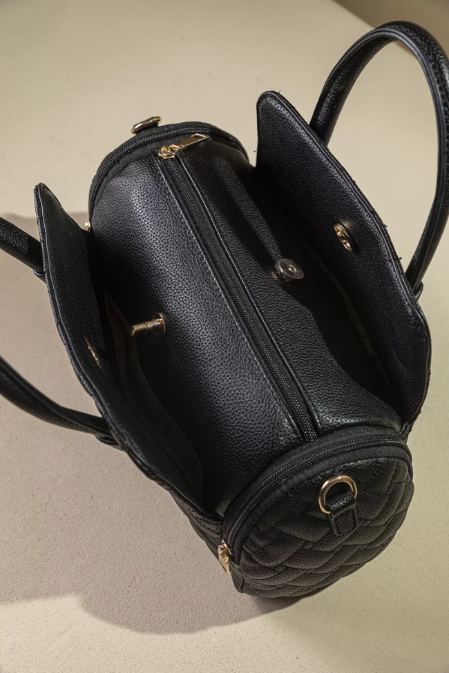 Κομψή γυναικεία τσάντα - Μαύρο - Image 2