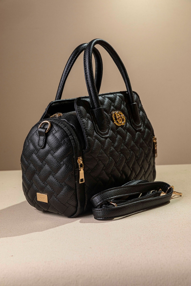 Κομψή γυναικεία τσάντα - Μαύρο - Image 3