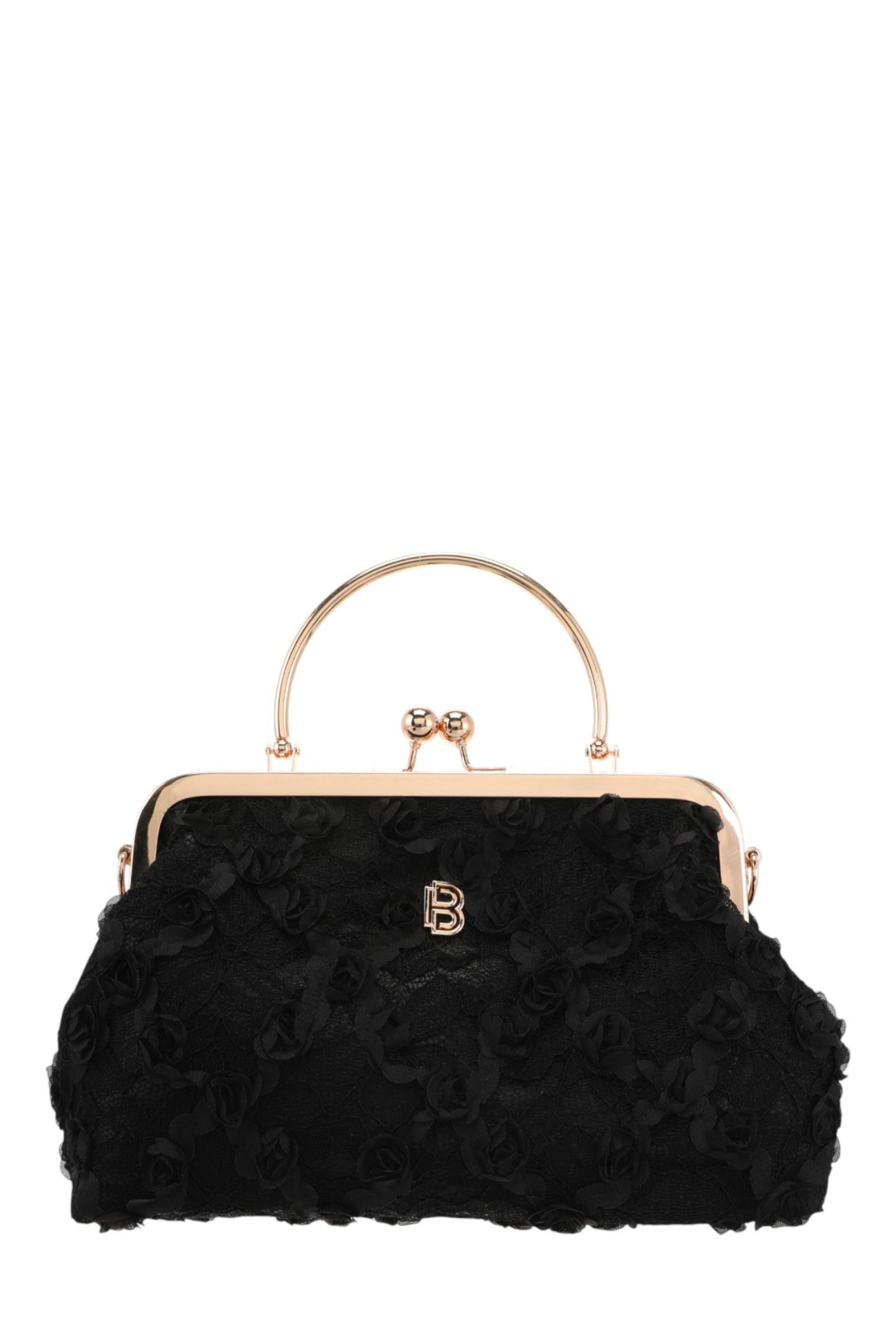 Τσαντάκι χειρός-clutch με αλυσίδα – Μαύρο - Image 2