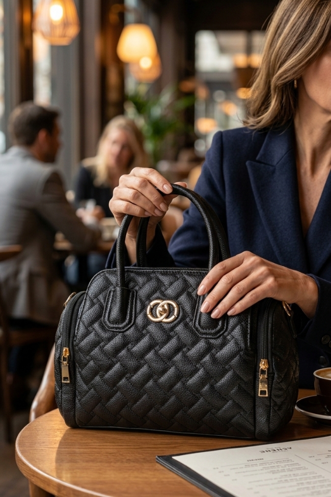 Κομψή γυναικεία τσάντα - Μαύρο