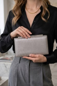Τσάντα φάκελος clutch – Ασημί