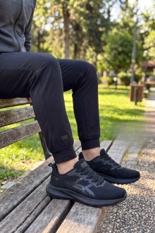 Ανδρικά Αθλητικά Παπούτσια Running με Πάτο Memory Foam Μαύρο