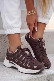 Ελαφριά Ανατομικά Sneakers Καφέ με Memory Foam