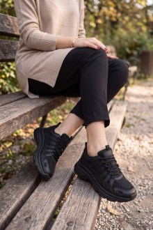 Ελαφριά Ανατομικά Sneakers μαύρα με Memory Foam