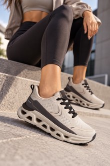 Ultra Comfort Γυναικεία Ανατομικά Sneakers με Αερόσολα σε Μπεζ Χρώμα - 36, Beige